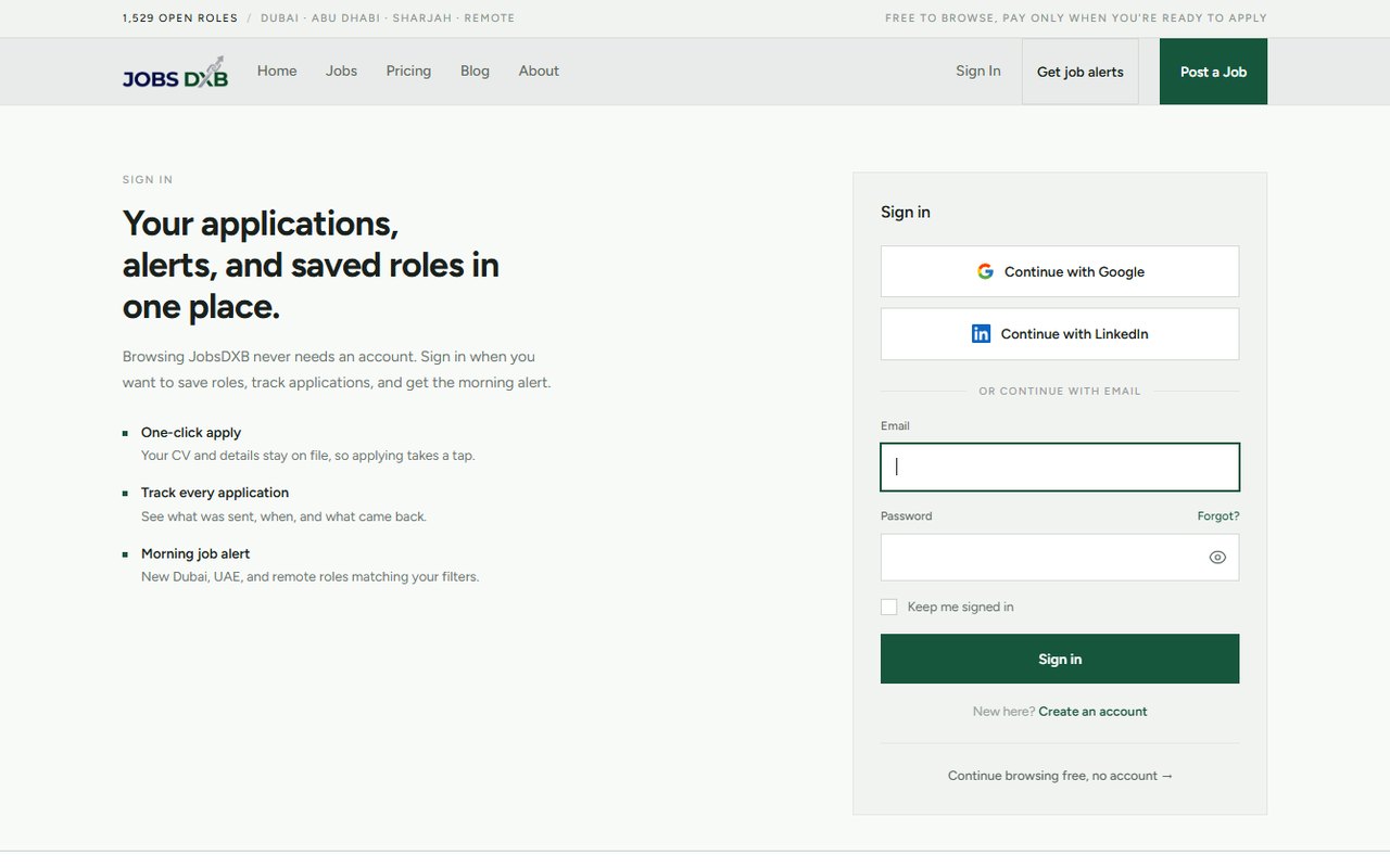 JobsDXB AI resume builder