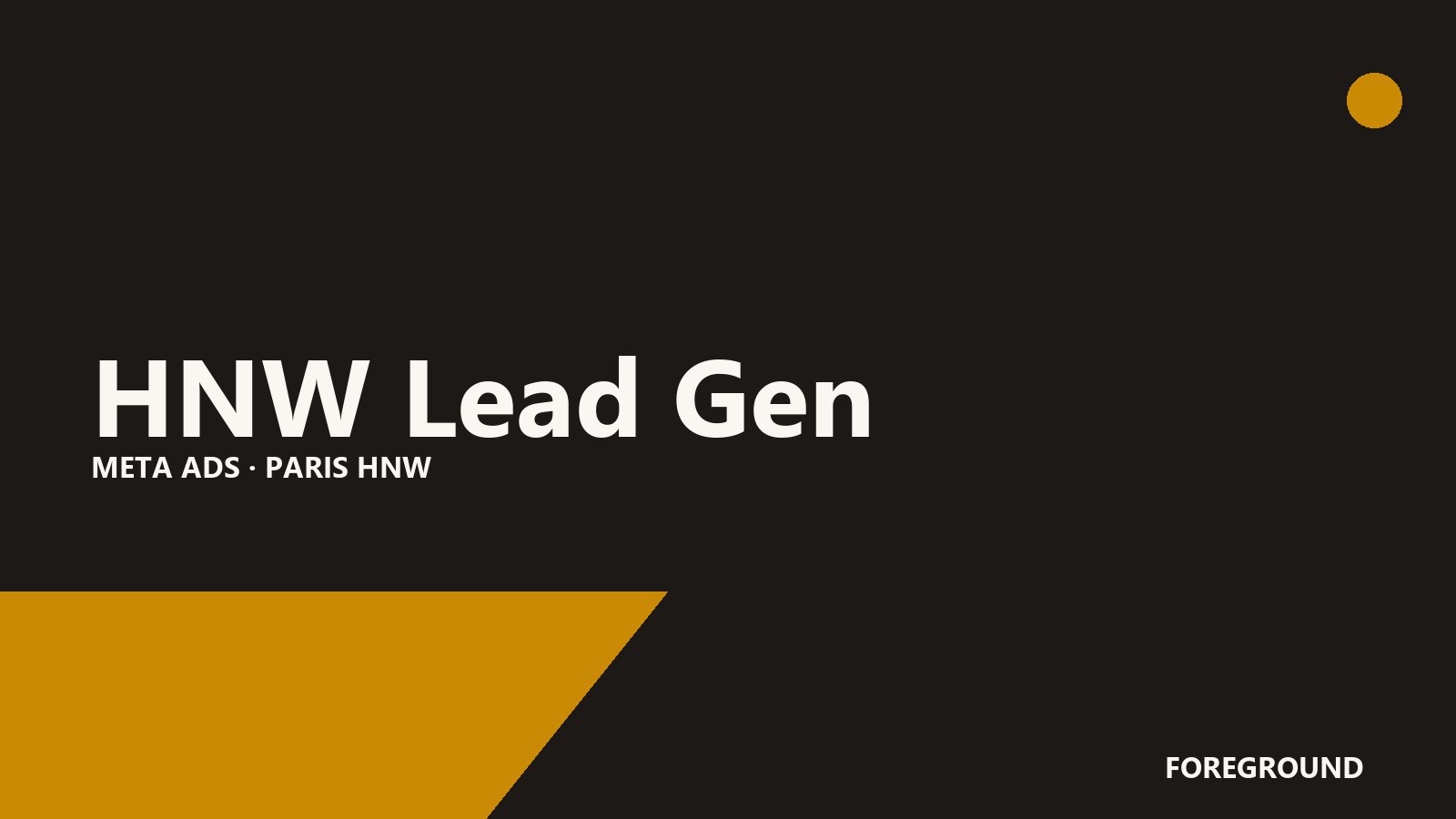 HNW lead generation for luxury Dubai launches