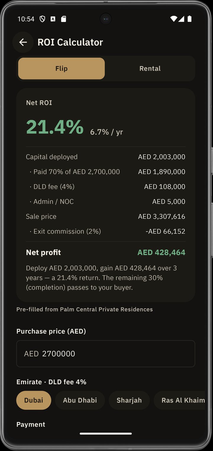 ROI Calculator with flip mode